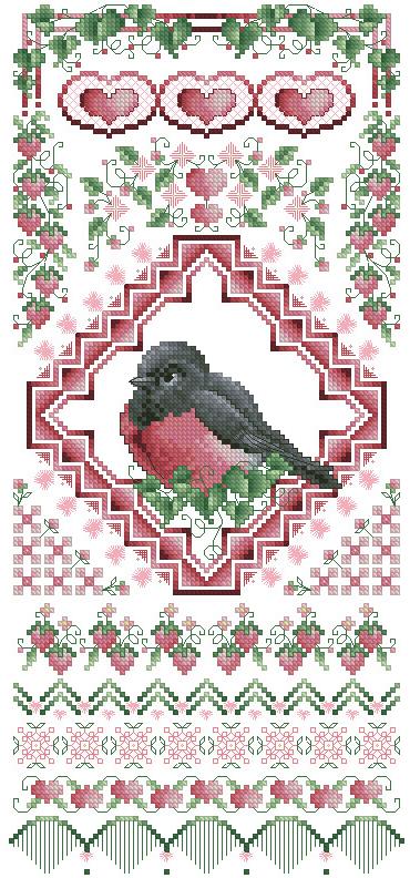 Bird Sampler Pink Bird
